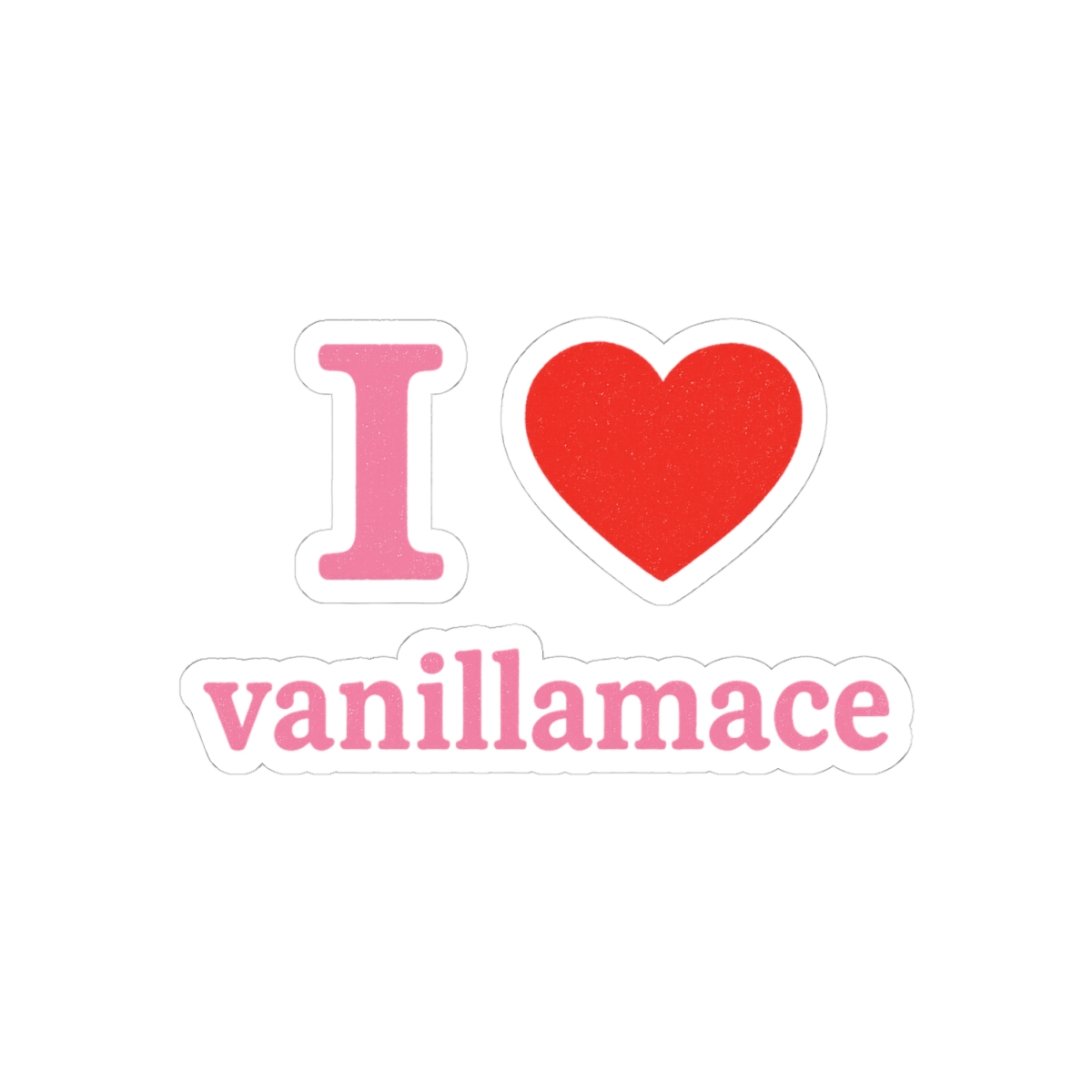I Heart Vanillamace Sticker | Cute Fandom Vinyl Decal - alternate angle 1, merchandise