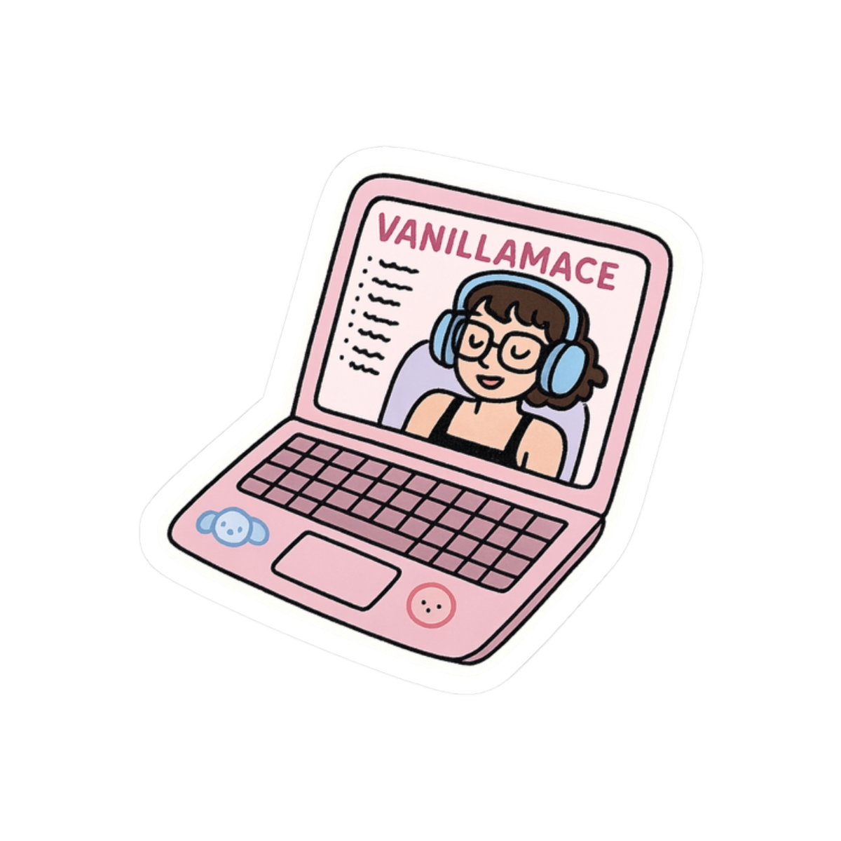Vanillamace Stream Sticker | Bold Vinyl Decal - alternate angle 3, merchandise