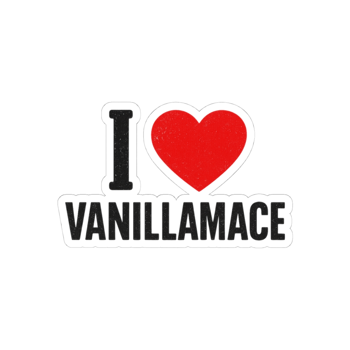 I Love Vanilla Mace Cute Sticker | Whimsical Vinyl Decal - alternate angle 1, merchandise