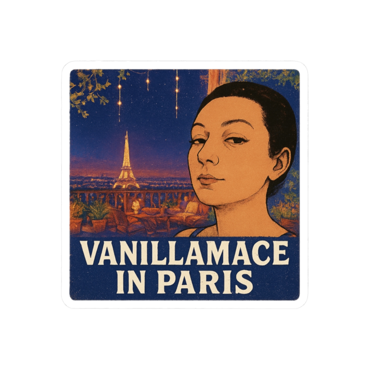 Vanillamace in Paris Sticker | Cute Quirky Vinyl Decal - alternate angle 3, merchandise